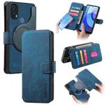 For Motorola Moto E30 / E20 CaseNeo MagSafe RFID Anti-theft Retro Leather Phone Case(Blue)