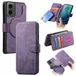 For Motorola Moto G 5G 2024 CaseNeo MagSafe RFID Anti-theft Retro Leather Phone Case(Purple)
