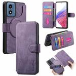 For Motorola Moto G Play 4G 2024 CaseNeo MagSafe RFID Anti-theft Retro Leather Phone Case(Purple)