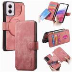 For Motorola Moto G Power 5G 2024 CaseNeo MagSafe RFID Anti-theft Retro Leather Phone Case(Pink)
