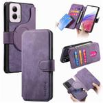 For Motorola Moto G Power 5G 2024 CaseNeo MagSafe RFID Anti-theft Retro Leather Phone Case(Purple)