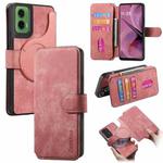 For Motorola Moto G35 CaseNeo MagSafe RFID Anti-theft Retro Leather Phone Case(Pink)