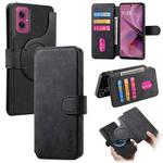 For Motorola Moto G55 CaseNeo MagSafe RFID Anti-theft Retro Leather Phone Case(Black)