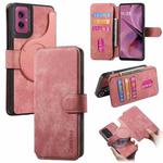 For Motorola Moto G55 CaseNeo MagSafe RFID Anti-theft Retro Leather Phone Case(Pink)