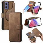 For Motorola Moto G05 CaseNeo MagSafe RFID Anti-theft Retro Leather Phone Case(Brown)