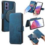 For Motorola Moto G05 CaseNeo MagSafe RFID Anti-theft Retro Leather Phone Case(Blue)