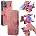 For Motorola Moto G05 CaseNeo MagSafe RFID Anti-theft Retro Leather Phone Case(Pink)