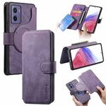 For Motorola Moto G05 CaseNeo MagSafe RFID Anti-theft Retro Leather Phone Case(Purple)