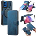 For Motorola Moto G45 5G CaseNeo MagSafe RFID Anti-theft Retro Leather Phone Case(Blue)