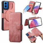 For Motorola Moto G45 5G CaseNeo MagSafe RFID Anti-theft Retro Leather Phone Case(Pink)