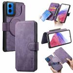 For Motorola Moto G45 5G CaseNeo MagSafe RFID Anti-theft Retro Leather Phone Case(Purple)