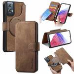 For Motorola Edge 50 Fusion CaseNeo MagSafe RFID Anti-theft Retro Leather Phone Case(Brown)