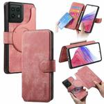 For Motorola Edge 50 Ultra CaseNeo MagSafe RFID Anti-theft Retro Leather Phone Case(Pink)