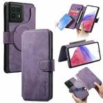 For Motorola Edge 50 Ultra CaseNeo MagSafe RFID Anti-theft Retro Leather Phone Case(Purple)