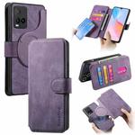 For vivo Y21s / Y32 / Y21T / Y3T CaseNeo MagSafe RFID Anti-theft Retro Leather Phone Case(Purple)