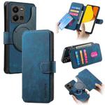 For vivo Y35 5G CaseNeo MagSafe RFID Anti-theft Retro Leather Phone Case(Blue)