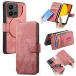 For vivo Y35 5G CaseNeo MagSafe RFID Anti-theft Retro Leather Phone Case(Pink)