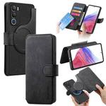 For vivo Y19s 4G CaseNeo MagSafe RFID Anti-theft Retro Leather Phone Case(Black)