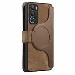 For vivo Y19s 4G CaseNeo MagSafe RFID Anti-theft Retro Leather Phone Case(Brown)