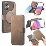 For vivo Y35+ CaseNeo MagSafe RFID Anti-theft Retro Leather Phone Case(Brown)