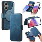 For vivo Y35+ CaseNeo MagSafe RFID Anti-theft Retro Leather Phone Case(Blue)