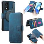 For Honor X7b CaseNeo MagSafe RFID Anti-theft Retro Leather Phone Case(Blue)