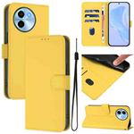 For vivo Y38 5G / Y200i Global Skin Feel Solid Color Leather Phone Case with Lanyard(Lemon Yellow)