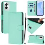 For vivo Y29S 5G / Y04 4G Global Skin Feel Solid Color Leather Phone Case with Lanyard(Mint Green)