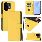 For vivo S30 Skin Feel Solid Color Leather Phone Case with Lanyard(Lemon Yellow)