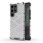 For Samsung Galaxy S25 Ultra 5G Honeycomb Shockproof Phone Case(White)