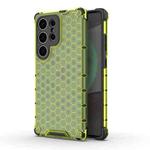 For Samsung Galaxy S25 Ultra 5G Honeycomb Shockproof Phone Case(Green)