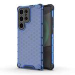 For Samsung Galaxy S25 Ultra 5G Honeycomb Shockproof Phone Case(Blue)