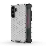 For Samsung Galaxy S25+ 5G Honeycomb Shockproof Phone Case(White)