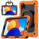 For Xiaomi Redmi Pad SE 8.7 2024 D Type Silicone Hybrid PC Tablet Case with Handle Holder(Orange)
