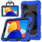 For Xiaomi Redmi Pad SE 8.7 2024 D Type Silicone Hybrid PC Tablet Case with Handle Holder(Blue)