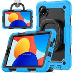 For Xiaomi Redmi Pad SE 8.7 2024 D Type Silicone Hybrid PC Tablet Case with Handle Holder(Light Blue)