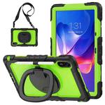 For Xiaomi Redmi Pad 2 D Type Silicone Hybrid PC Tablet Case with Handle Holder(Yellow Green PC)
