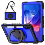 For Xiaomi Redmi Pad 2 D Type Silicone Hybrid PC Tablet Case with Handle Holder(Blue PC)
