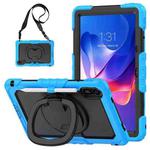 For Xiaomi Redmi Pad 2 D Type Silicone Hybrid PC Tablet Case with Handle Holder(Light Blue)