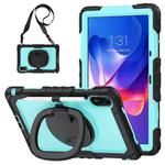 For Xiaomi Redmi Pad 2 D Type Silicone Hybrid PC Tablet Case with Handle Holder(Light Blue PC)