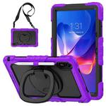 For Xiaomi Redmi Pad 2 D Type Silicone Hybrid PC Tablet Case with Handle Holder(Purple)