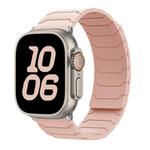 For Apple Watch 42mm / 41mm / 40mm / 38mm Magnetic Silicone Watch Band(Pink Sand)