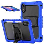 For Xiaomi Redmi Pad 2 11 2025 Silicone Hydric PC Tablet Case with Shoulder Strap & Holder(Dark Blue)