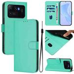 For Xiaomi Mi 11 Ultra Skin Feel Solid Color Leather Phone Case with Lanyard(Green)