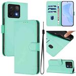 For Xiaomi 14T Pro Skin Feel Solid Color Leather Phone Case with Lanyard(Mint Green)