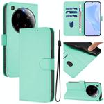 For Xiaomi 15 Ultra Skin Feel Solid Color Leather Phone Case with Lanyard(Mint Green)