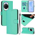 For Huawei nova 14 Ultra Skin Feel Solid Color Leather Phone Case with Lanyard(Green)
