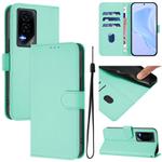 For Honor GT Skin Feel Solid Color Leather Phone Case with Lanyard(Mint Green)