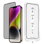 For iPhone 14 Plus Dust-Free Easy Install Privacy Tempered Glass Film(Black)