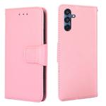 For Samsung Galaxy M35 5G Crystal Texture Leather Phone Case(Pink)